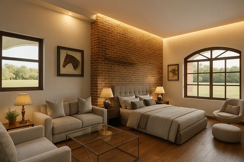 Recámara principal de Casa La Herradura, render