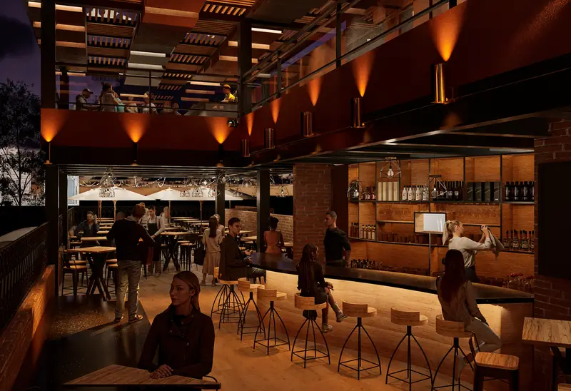 Render de Terraza Isabel, restaurante-bar en la azotea de Isabel La Católica 75